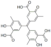 5,5'-[(3-Carboxy-5-methyl-4-oxo-2,5-cyclohexadien-1-ylidene)methylene]bis[2-hydroxy-3-methylbenzoic acid] Structure