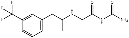 1-(alpha-Methyl-m-trifluoromethylphenethylamino)acetylurea Structure
