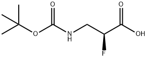 Propanoic acid, 3-[[(1,1-dimethylethoxy)carbonyl]amino]-2-fluoro-, (2S)- (9CI) Struktur