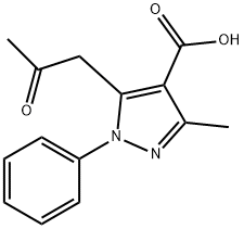 3-METHYL-5-(2-OXO-PROPYL)-1-PHENYL-1 H-PYRAZOLE-4-CARBOXYLIC ACID