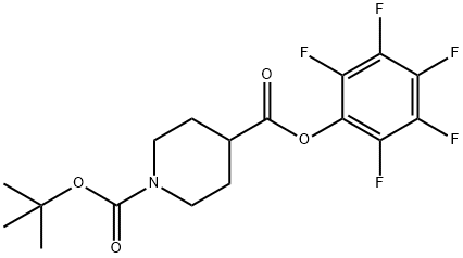 1-tert-Butyl 4-(pentafluorophenyl) piperidine-1,4-dicarboxylate Struktur