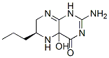 4(1H)-Pteridinone, 2-amino-4a,5,6,7-tetrahydro-4a-hydroxy-6-propyl-, (6S)- (9CI) Structure