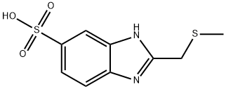 2-[(methylthio)methyl]-1H-benzimidazole-5-sulphonic acid  Structure