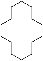 シクロテトラデカン 化学構造式