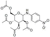 N-(4-Nitrophenyl)-2-O,3-O,4-O,6-O-tetraacetyl-D-mannopyranosylamine Struktur