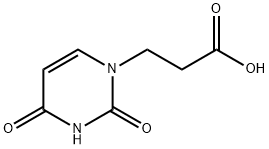 3-(2,4-ジオキソ-3,4-ジヒドロピリミジン-1(2H)-イル)プロパン酸 化学構造式