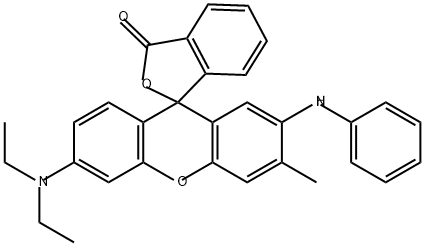 3-ジエチルアミノ-6-メチル-7-アニリノフルオラン 化学構造式