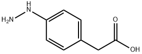 (4-Hydrazinophenyl)acetic  acid 化学構造式
