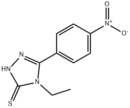 4-ETHYL-5-(4-NITRO-PHENYL)-4H-[1,2,4]TRIAZOLE-3-THIOL Struktur