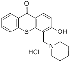 3-Hydroxy-4-piperidinomethylthioxanthone hydrochloride Structure