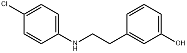 3-(2-((4-氯苯基)氨基)乙基)苯酚,295319-83-4,结构式
