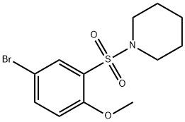 1-(5-溴-2-甲氧基苯基磺酰)哌啶,295360-83-7,结构式