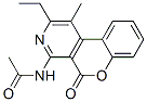 4-(Acetylamino)-2-ethyl-1-methyl-5H-[1]benzopyrano[3,4-c]pyridin-5-one Structure