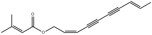 3-Methyl-2-butenoic acid (2E,8Z)-2,8-decadiene-4,6-diynyl ester Structure