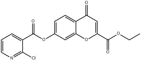 2-(ETHOXYCARBONYL)-4-OXO-4H-CHROMEN-7-YL 2-CHLORONICOTINATE Struktur