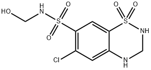 7-Sulfonamido-N-hydroxymethyl Hydrochlorothiazide Struktur