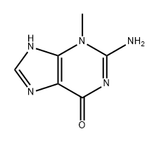 2-アミノ-3,7-ジヒドロ-3-メチル-6H-プリン-6-オン 化学構造式