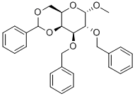 甲基 2,3-二-O-(苯基甲基)-4,6-O-(苯基亚甲基)-ALPHA-D-吡喃半乳糖苷, 29600-81-5, 结构式