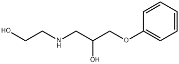 1-(2-ヒドロキシエチルアミノ)-3-フェノキシ-2-プロパノール 化学構造式