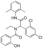Benzeneacetamide, 2,4-dichloro-N-(2,6-dimethylphenyl)-alpha-[ethyl(2-hydroxybenzoyl)amino]- (9CI) Structure