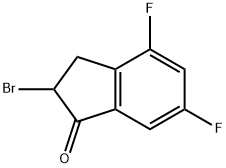 2-BROMO-4,6-DIFLUORO-2,3-DIHYDRO-1H-INDEN-1-ONE Structure