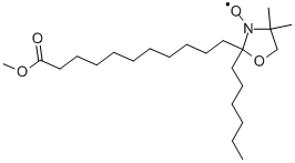 2-己基-2-(11-甲氧基-11-氧十一烷基)-4,4-二甲基-3-唑烷基氧基自由基, 29639-21-2, 结构式
