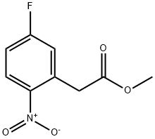 2-硝基-5-氟苯乙酸甲酯,29640-99-1,结构式