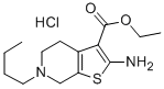 4,5,6,7-Tetrahydro-2-amino-6-butylthieno(2,3-c)pyridine-3-carboxylic a cid ethyl ester HCl Struktur