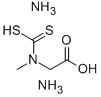 N-(ジチオカルボキシ)サルコシン二アンモニウム塩 化学構造式