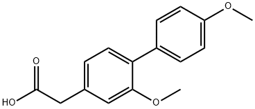 2,4′-ジメトキシビフェニル-4-酢酸 化学構造式