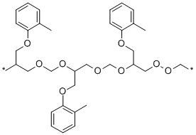 甲醛与(氯甲基)环氧乙烷和2-甲基苯酚的聚合物, 29690-82-2, 结构式