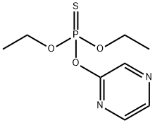 チオりん酸O,O-ジエチルO-(2-ピラジニル) 化学構造式