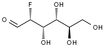 2-脱氧-2-氟-D-葡萄糖, 29702-43-0, 结构式