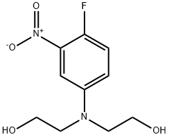 2,2'-[(4-fluoro-3-nitrophenyl)imino]bisethanol Struktur