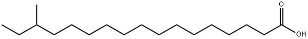 15-甲基十七烷酸, 29709-08-8, 结构式