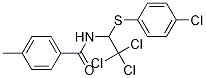 BenzaMide, 4-Methyl-N-[2,2,2-trichloro-1-[(4-chlorophenyl)thio]ethyl]- 化学構造式