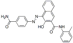4-[[4-(aminocarbonyl)phenyl]azo]-3-hydroxy-N-(2-methylphenyl)naphthalene-2-carboxamide 结构式