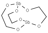 2,5,7,10,11,14-ヘキサオキサ-1,6-ジスチバビシクロ[4.4.4]テトラデカン 化学構造式