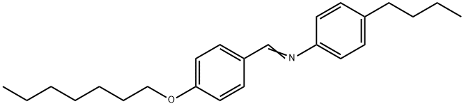 P-HEPTYLOXYBENZYLIDENE P-BUTYLANILINE Structure