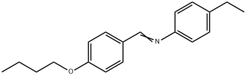 p-丁氧基苄烯-p-乙基苯胺, 29743-15-5, 结构式