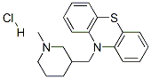 10-[(1-methyl-3-piperidyl)methyl]-10H-phenothiazine monohydrochloride Struktur