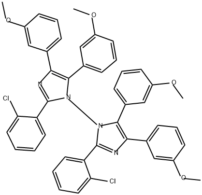 2,2'-bis(2-chlorophenyl)-4,4',5,5'-tetrakis(3-methoxyphenyl)-1,1'-bi-1H-imidazole Structure