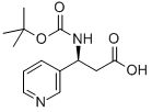 (S)-BOC-3-(3-PYRIDYL)-Β-ALA-OH, 297773-45-6, 结构式