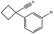 1-(3-Bromophenyl)-cyclobutanecarbonitrile Struktur