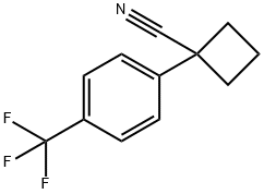 1-[4-(TRIFLUOROMETHYL)PHENYL]CYCLOBUTANE-1-CARBONITRILE, 29786-44-5, 结构式