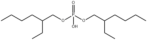 りん酸水素ビス(2-エチルヘキシル) 化学構造式