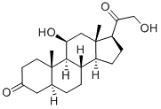 5Α-孕甾-11Β,21-二醇-3,20-二酮 结构式
