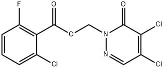 (4,5-DICHLORO-6-OXO-1,6-DIHYDROPYRIDAZIN-1-YL)METHYL 2-CHLORO-6-FLUOROBENZOATE Structure