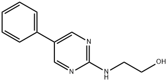 2-[(5-フェニル-2-ピリミジニル)アミノ]エタノール 化学構造式