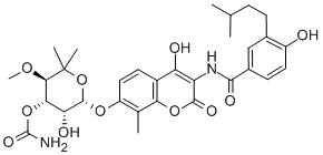 ジヒドロノボビオシン 化学構造式